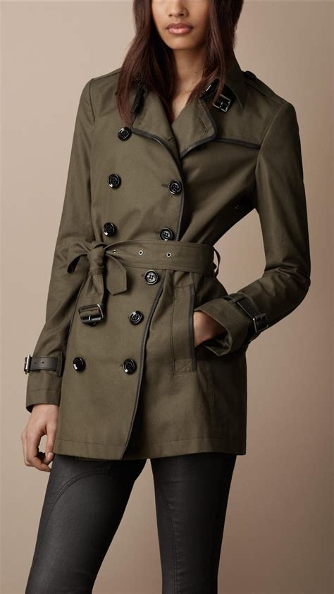 burberry brit short zip trench|burberry shell trench coat.